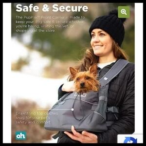 Outward hound dog carrier backpack● 4ft Doghaus Leash + Collar Size Small●